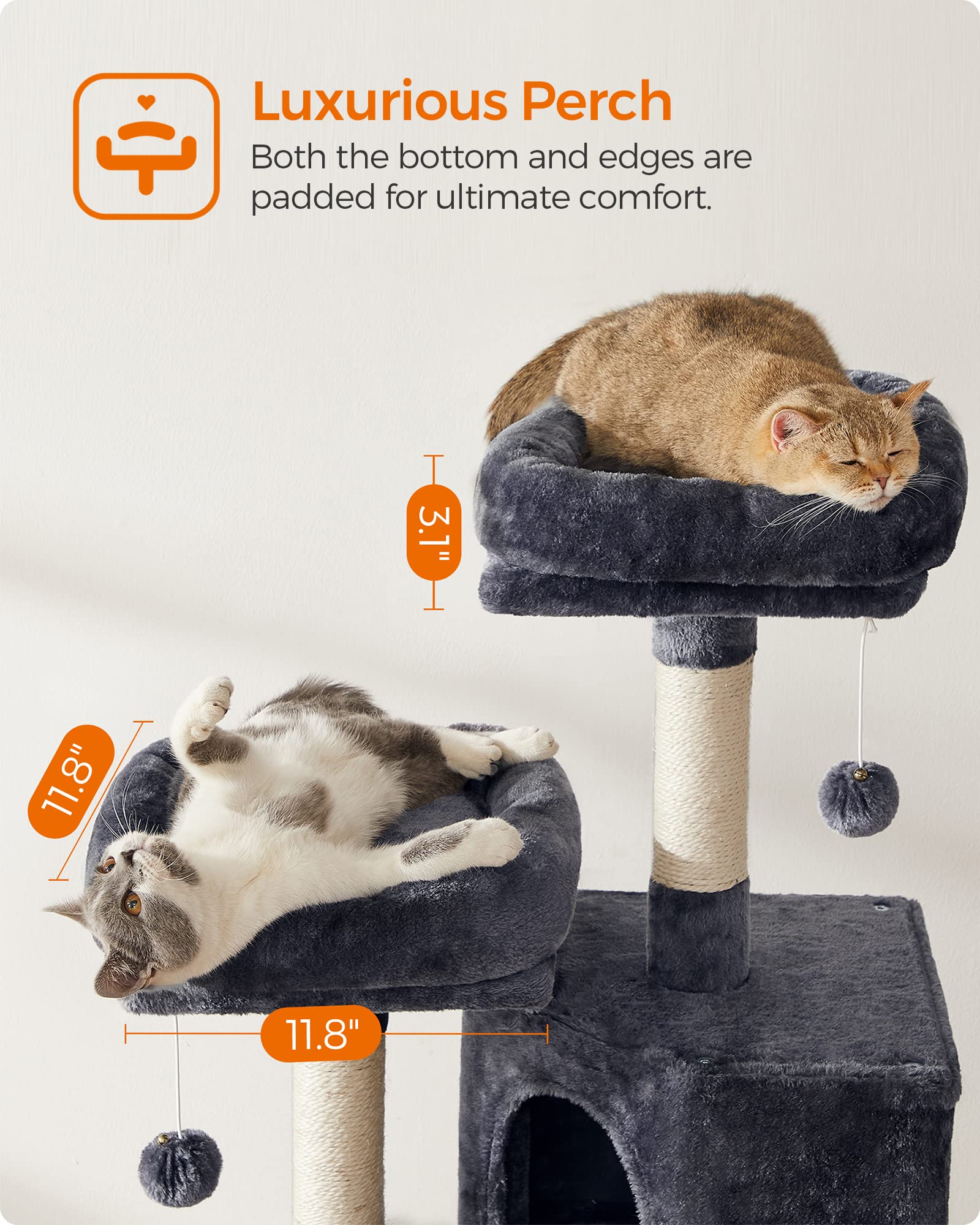 Foto 5 pulgar | Cat Tower Feandrea Cloud Nine Comfort Para Gatos De Interior - Venta Internacional.