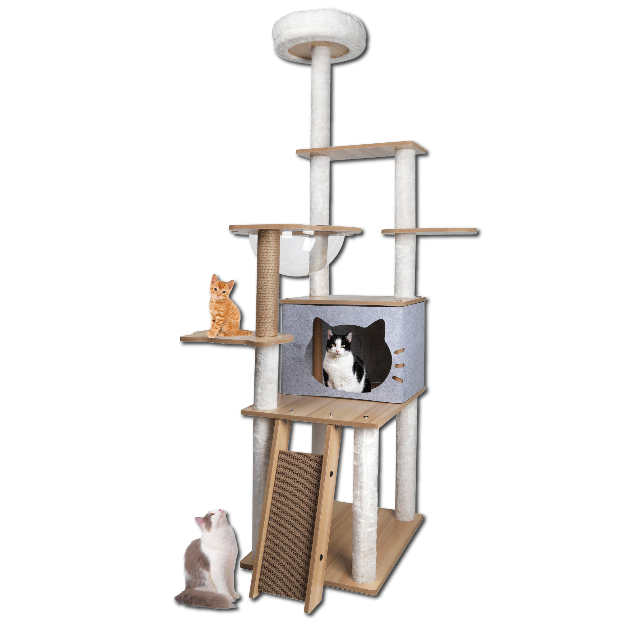 Foto 9 pulgar | Mueble Rascador Para Gato Savannah Poli Pets Color Gris