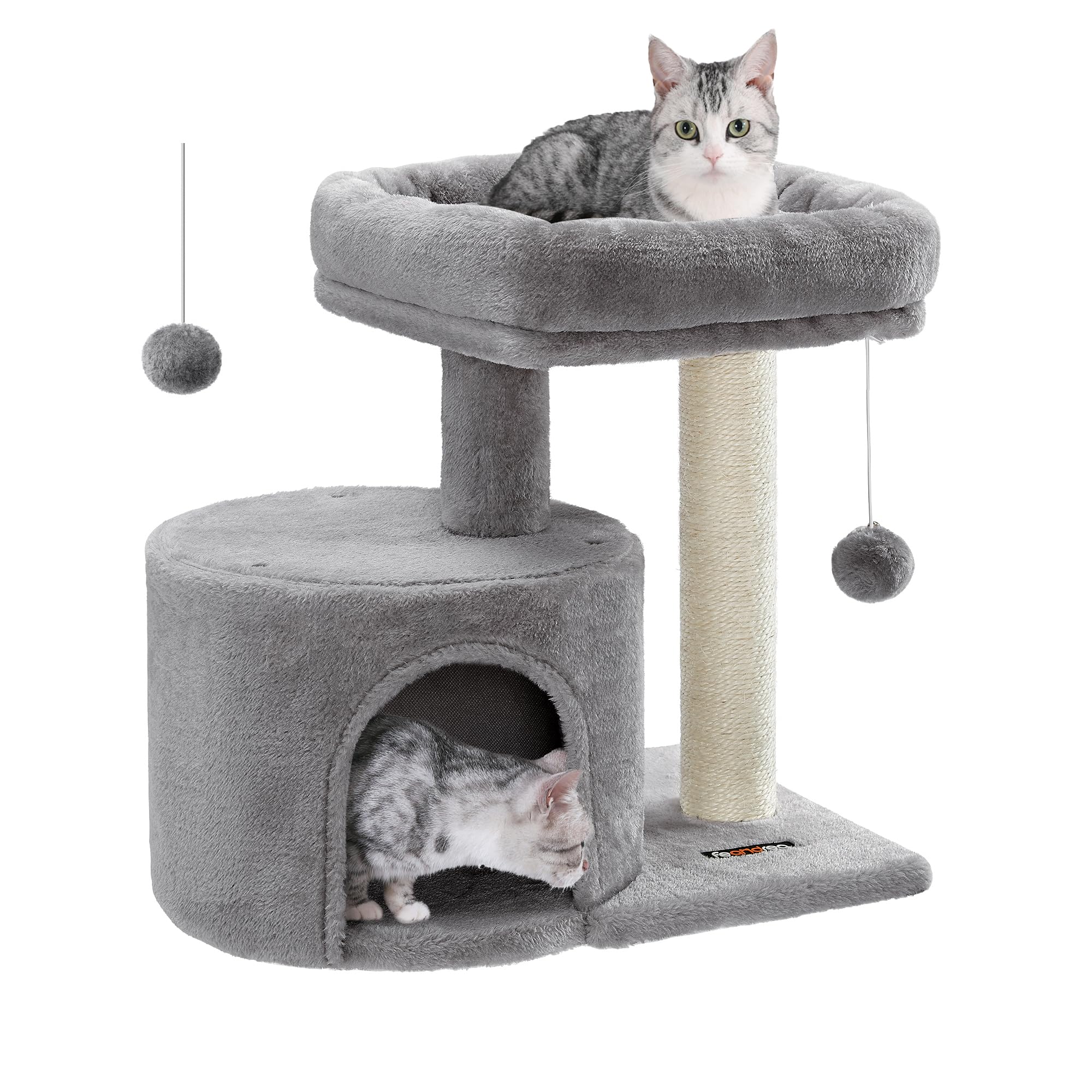 Torre Para Gatos Cat Tree Feandrea Con Rascador, Gris Claro