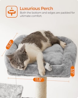 Foto 4 | Torre Grande Para Gatos Cat Tree Feandrea, 164,1 Cm, Con Hamaca, Gris Claro