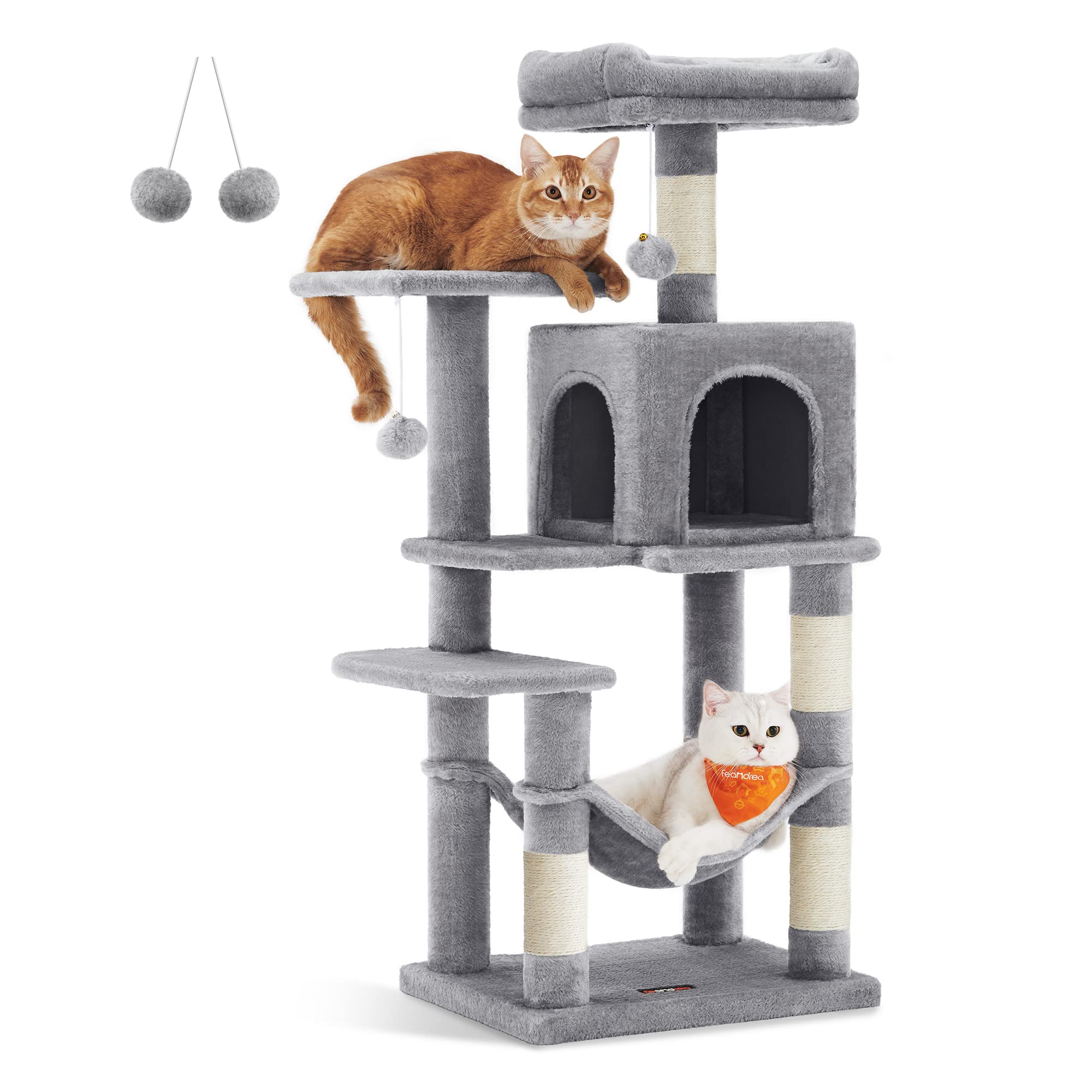 Foto 2 pulgar | Torre Para Gatos Feandrea Cat Tree De 112 Cm Con Rascadores Y Hamaca