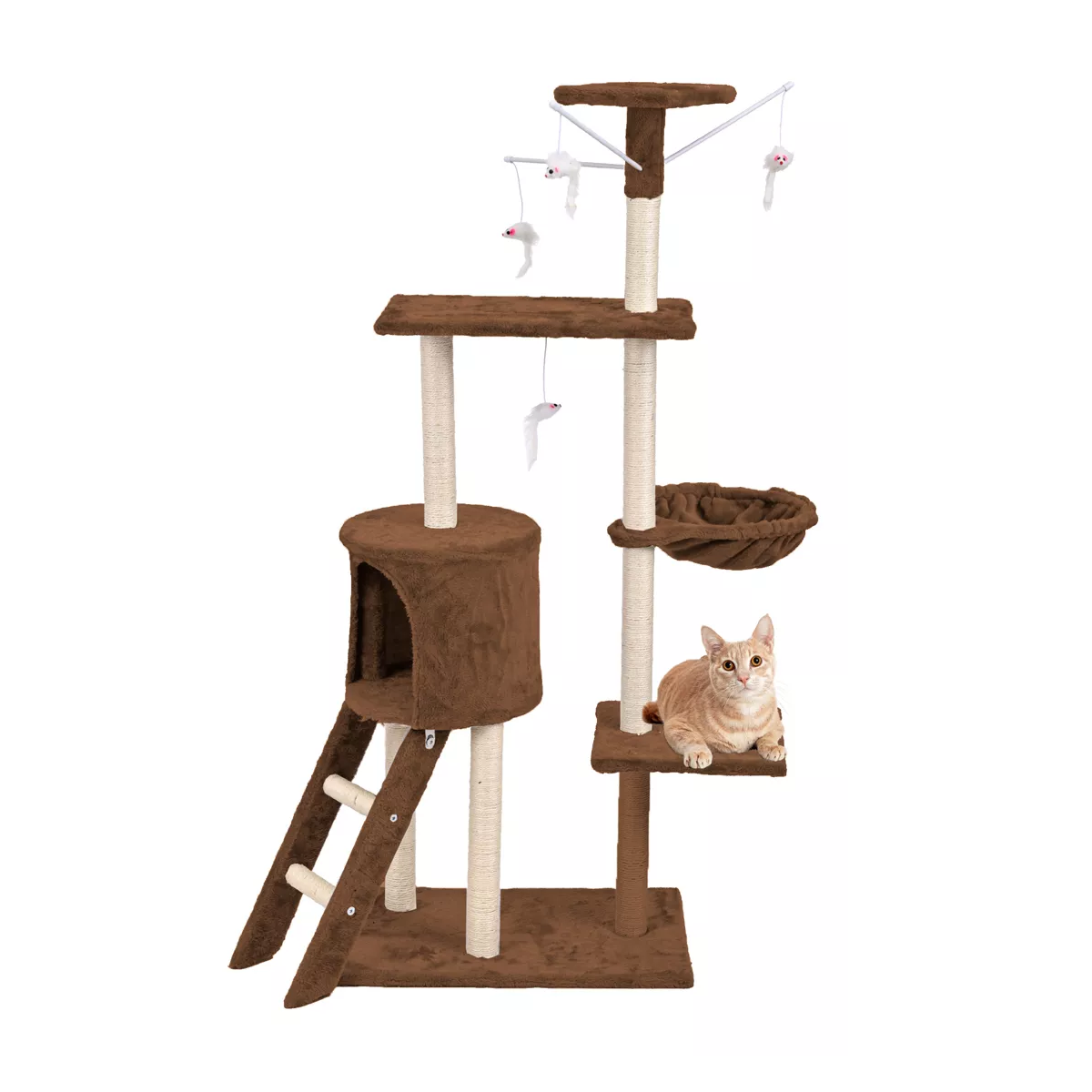 Rascadores Para Gatos Arbol Torre  Eo Safe Imports Esi-18419 Marron