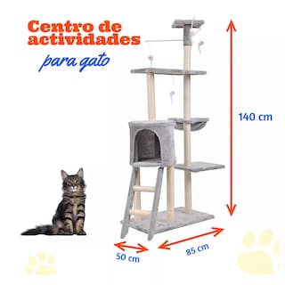 Foto 3 | Rascadores Para Gatos Arbol Torre Eo Safe Imports Esi-18417 Beige
