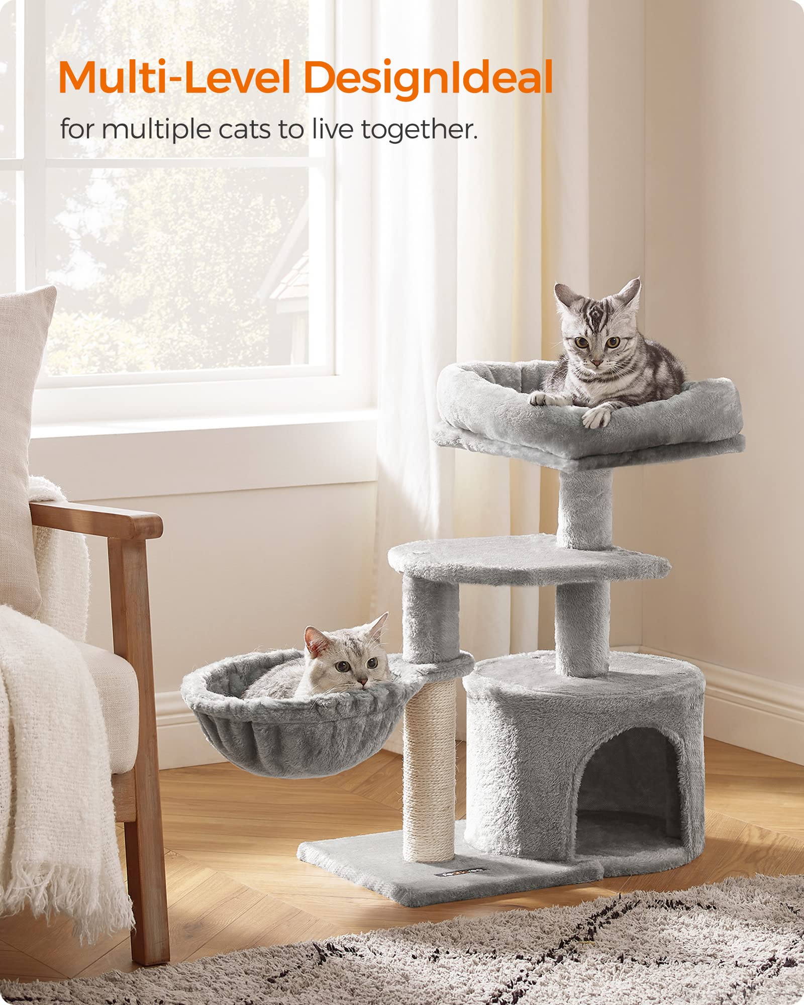 Foto 4 | Torre Pequeña Cat Tree Feandrea Upct59w Con Rascador - Venta Internacional.