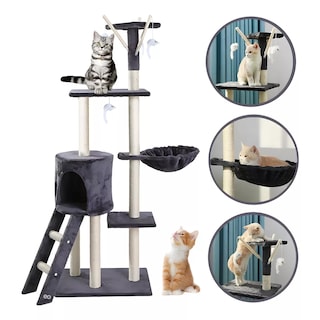 Foto 3 | Árbol Trepador Rascador De 138 Cm Para Gatos Eo Safe Imports Esi-15104-1 Multicolor