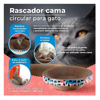 Foto 2 | Rascador Para Gato Belug Circular De 30 Cm En Marrón Resistente Y Ecológico