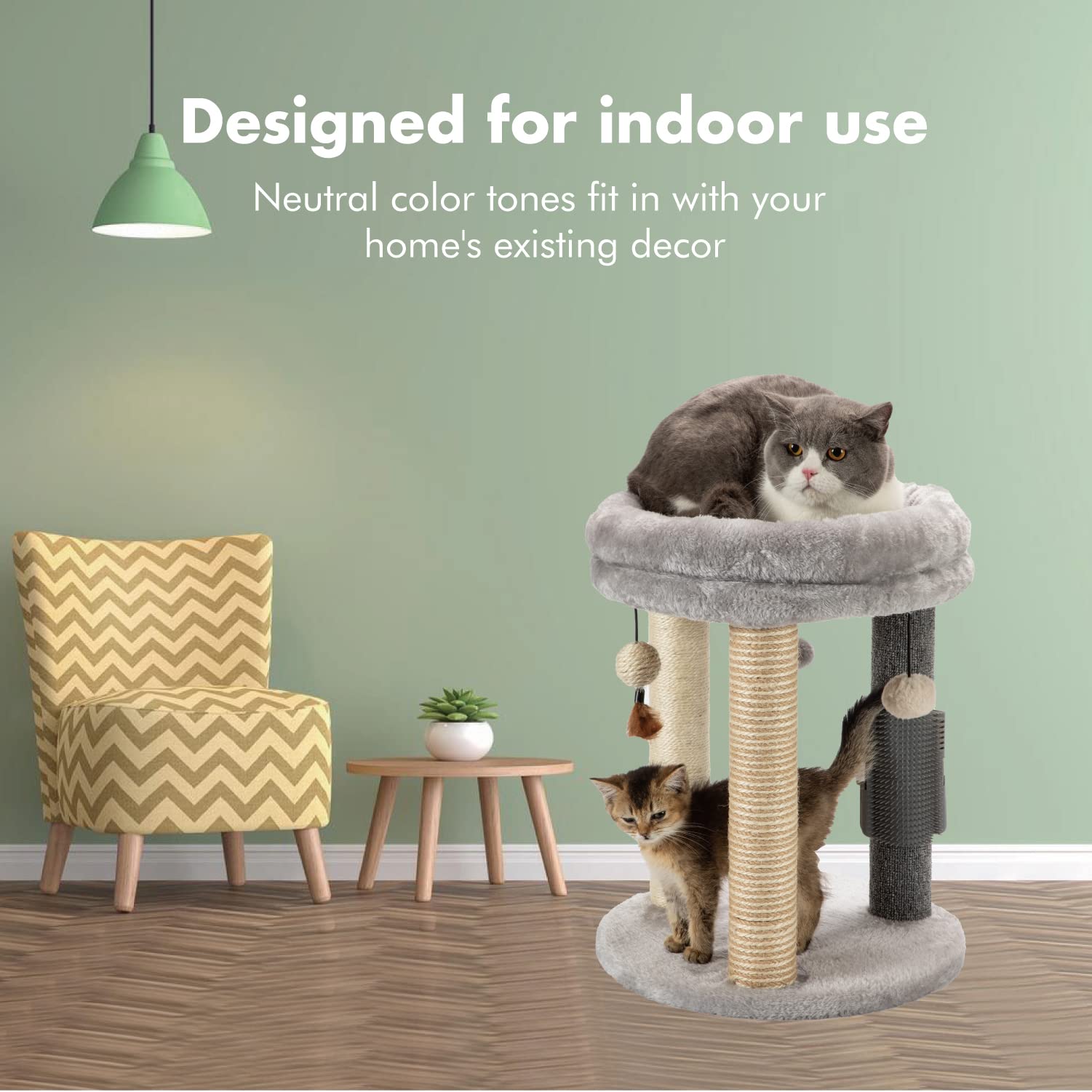 Foto 6 pulgar | Cat Tree Mecool 4 En 1 Con Rascador, Cama, Juguetes Y Cepillo - Venta Internacional.