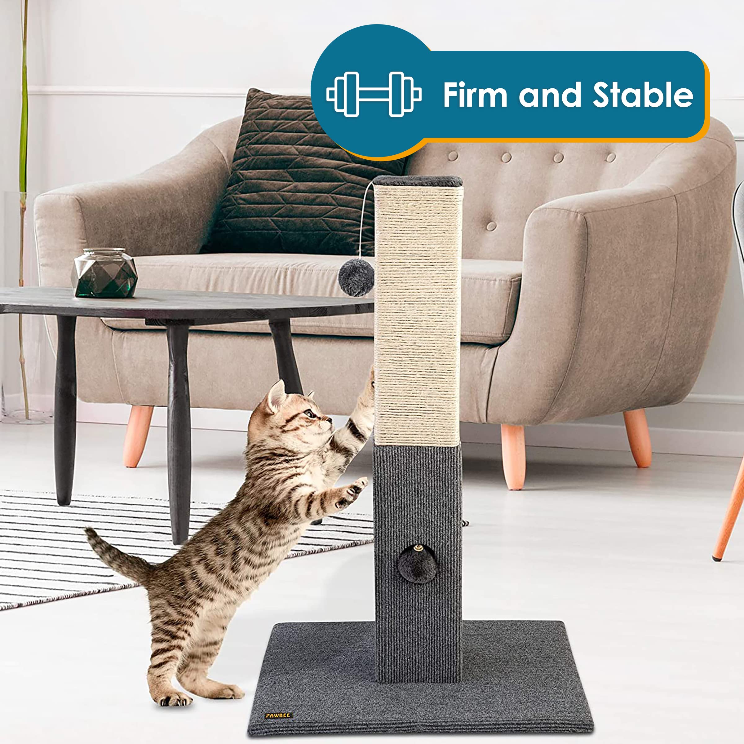 Foto 5 pulgar | Rascador Para Gatos Pawbee 32 Con Cuerda De Sisal Para Interiores - Venta Internacional.