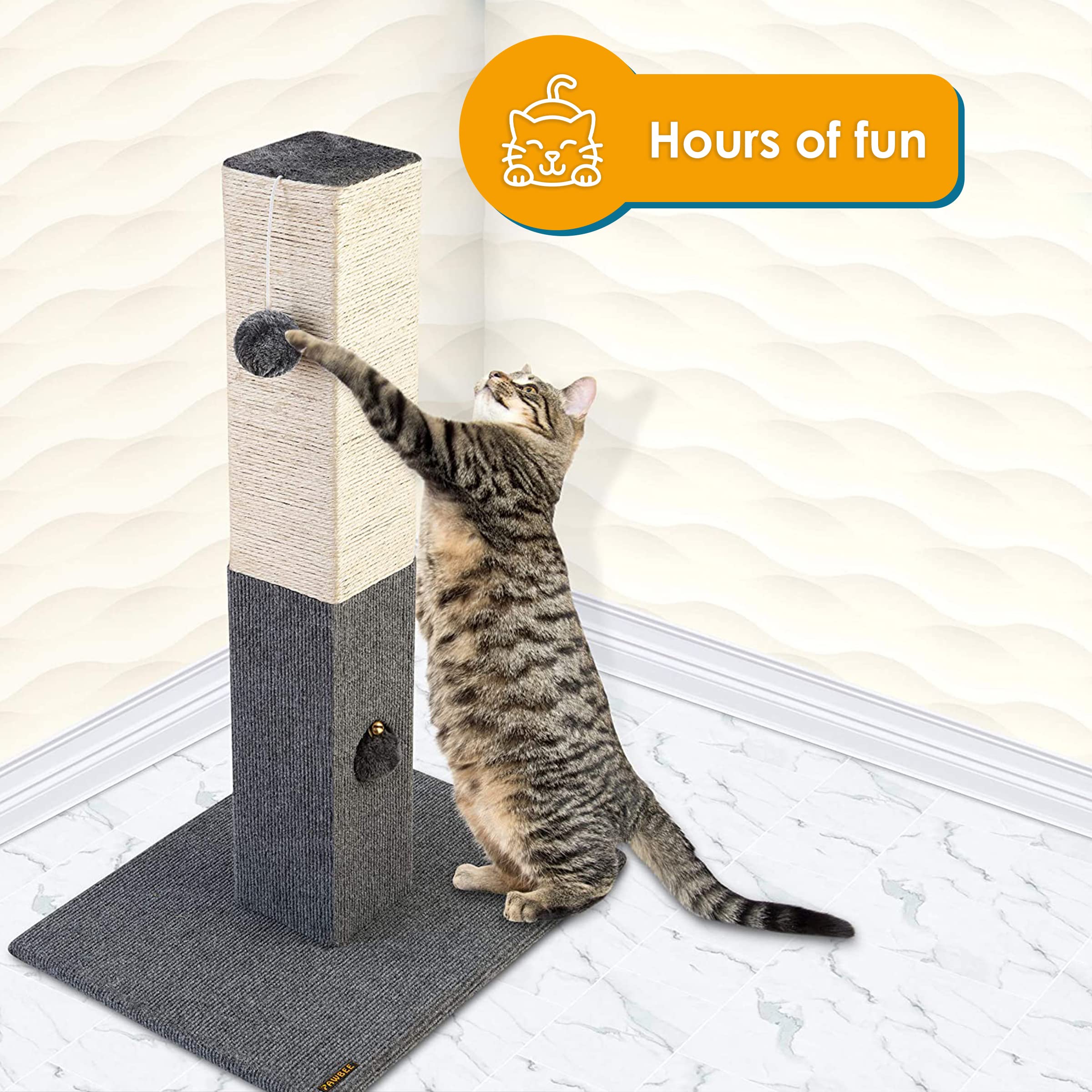 Foto 6 pulgar | Rascador Para Gatos Pawbee 32 Con Cuerda De Sisal Para Interiores - Venta Internacional.