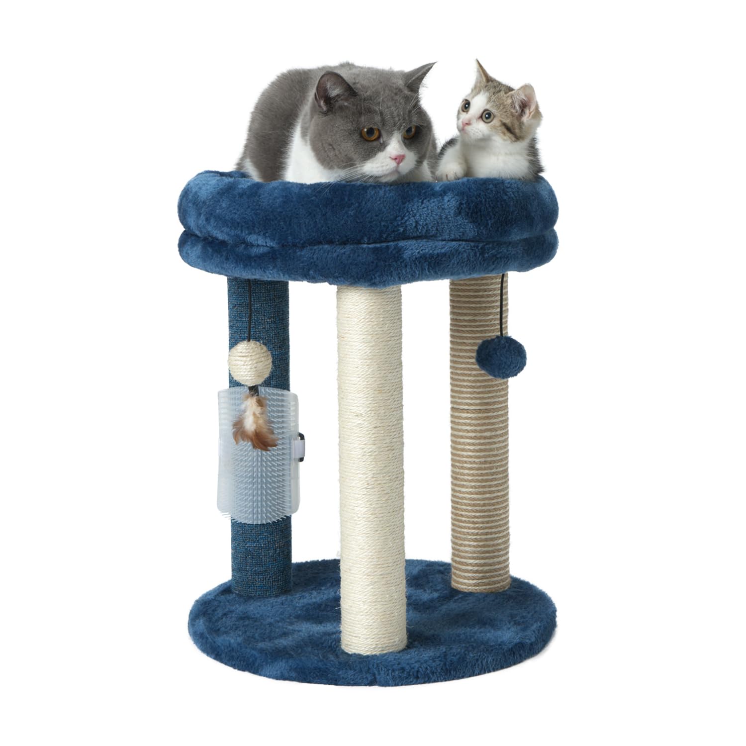 Arañador Para Gatos Mecool Con Cama Blanda En Forma De Torre, Azul - Venta Internacional.
