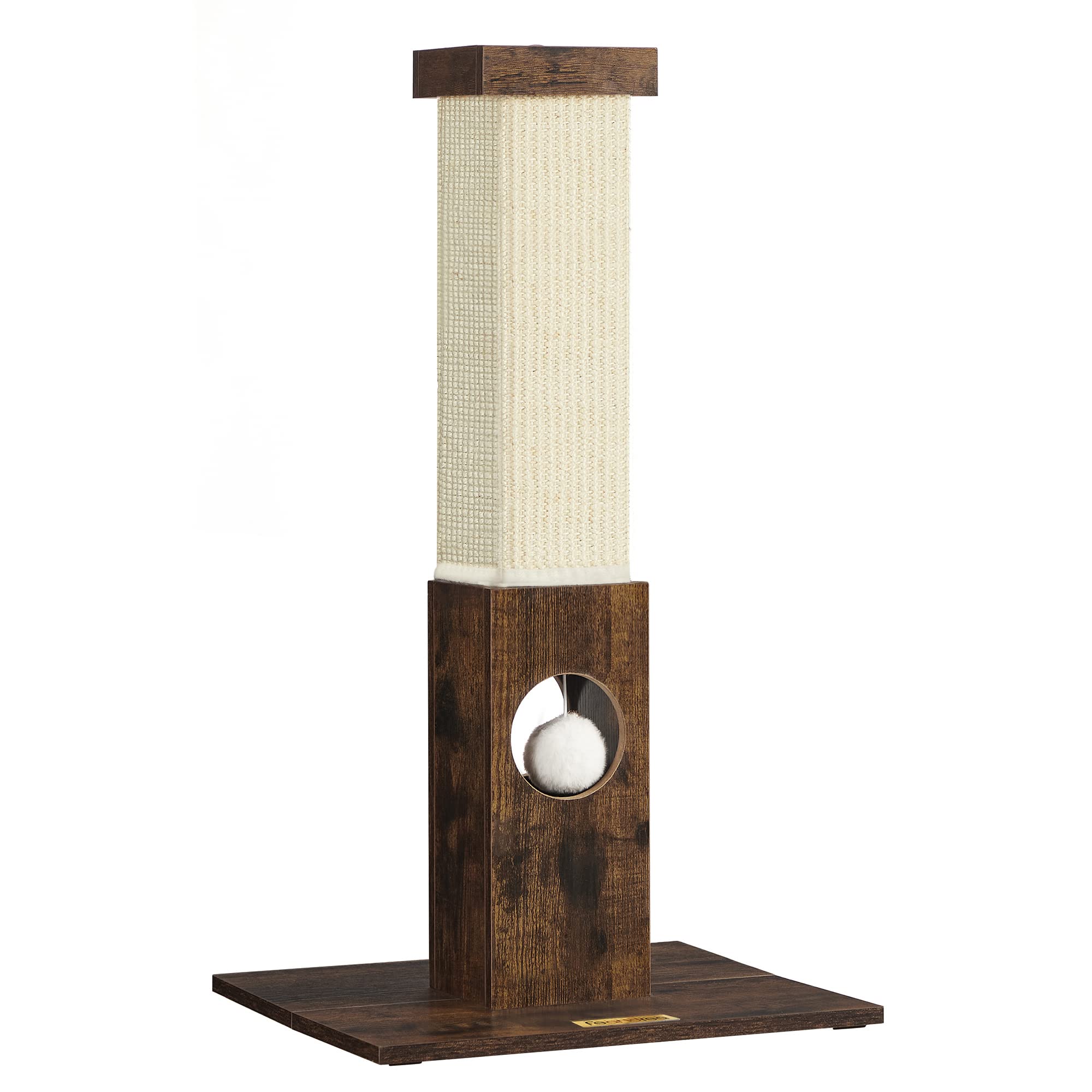 Feandrea Poste De Rascado Para Gatos, 73 Cm, Rascador De Sisal, Marrón Rústico Mpca021x01