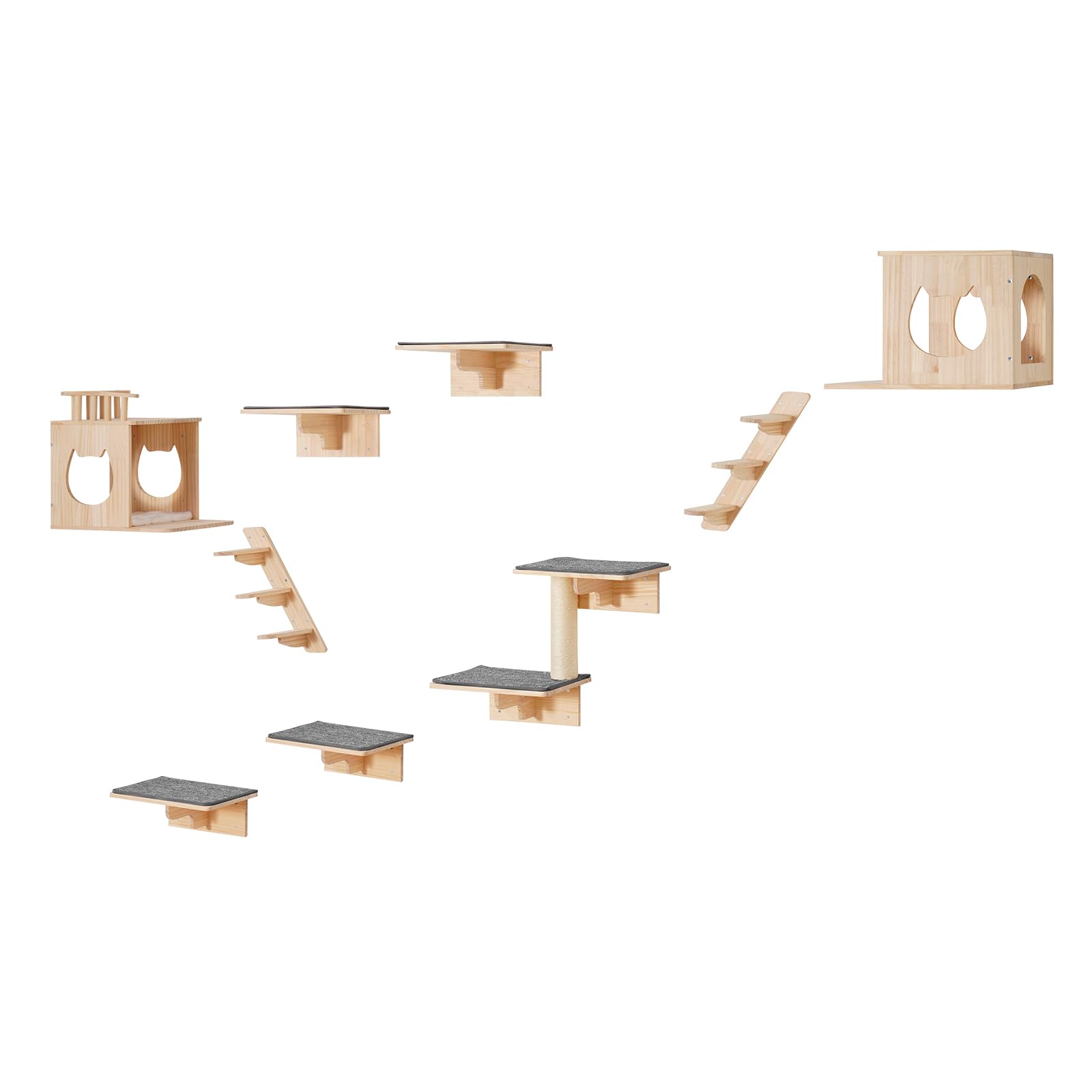Foto 1 | Estantes De Pared Para Gatos Vevor De Hasta 18,14 Kg Con Accesorios - Venta Internacional.