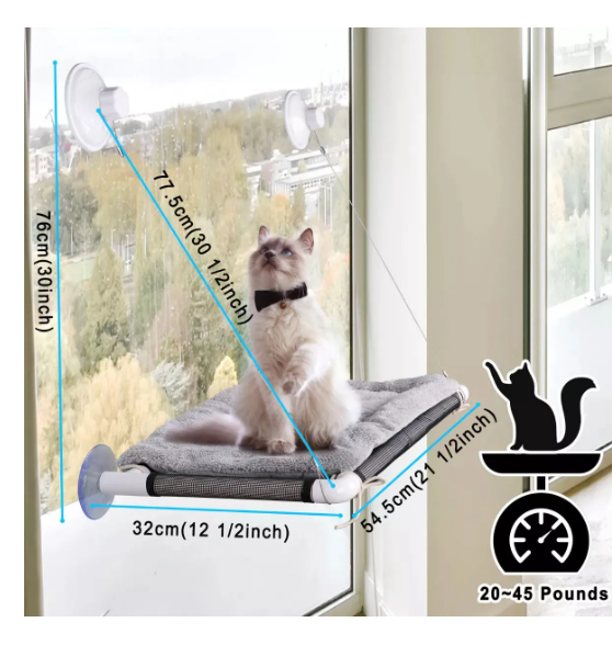 Foto 3 | Hamaca Con Manta Para Colgar En La Ventana De Gato De Ventan