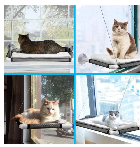 Foto 5 pulgar | Hamaca Con Manta Para Colgar En La Ventana De Gato De Ventan