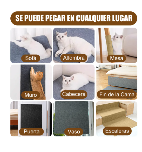 Foto 3 pulgar | Rascador Para Protector Sofa Gato Muebles Torre Arbol 100 Cm Caqui