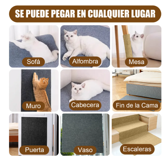 Foto 3 pulgar | Rascador Para Protector Sofa Gato Muebles Torre Arbol 100 Cm Negro