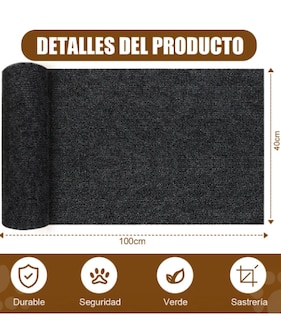 Foto 4 | Rascador Para Protector Sofa Gato Muebles Torre Arbol 100 Cm Negro