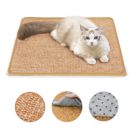 Foto 3 pulgar | Tapete Rascador Para Gato De Sisal Fibras Naturales 50x30cm