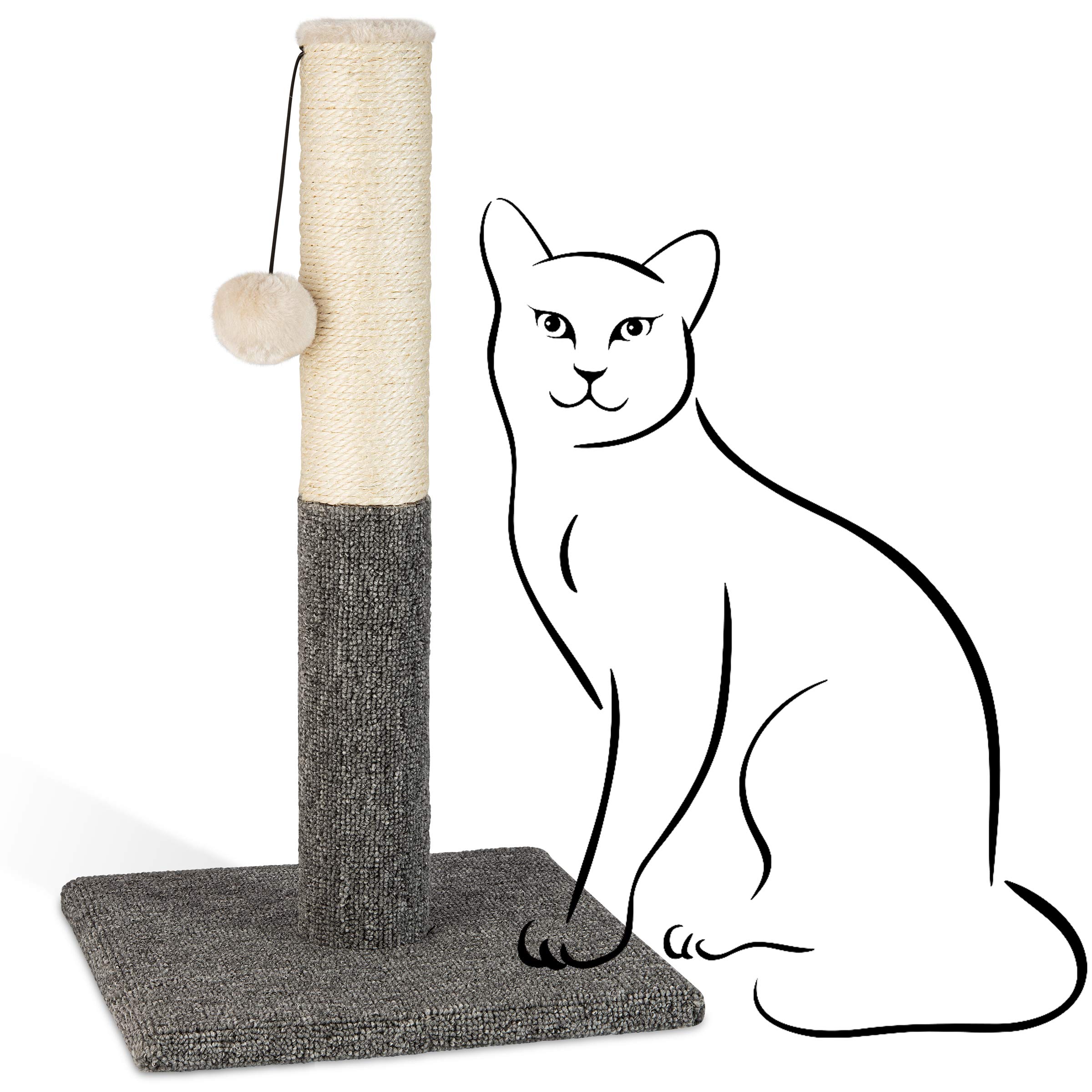 Foto 2 pulgar | Rascador De Cuerda De Sisal Pawbee Para Rascar Gatos, 50 Cm De Alto - Venta Internacional.