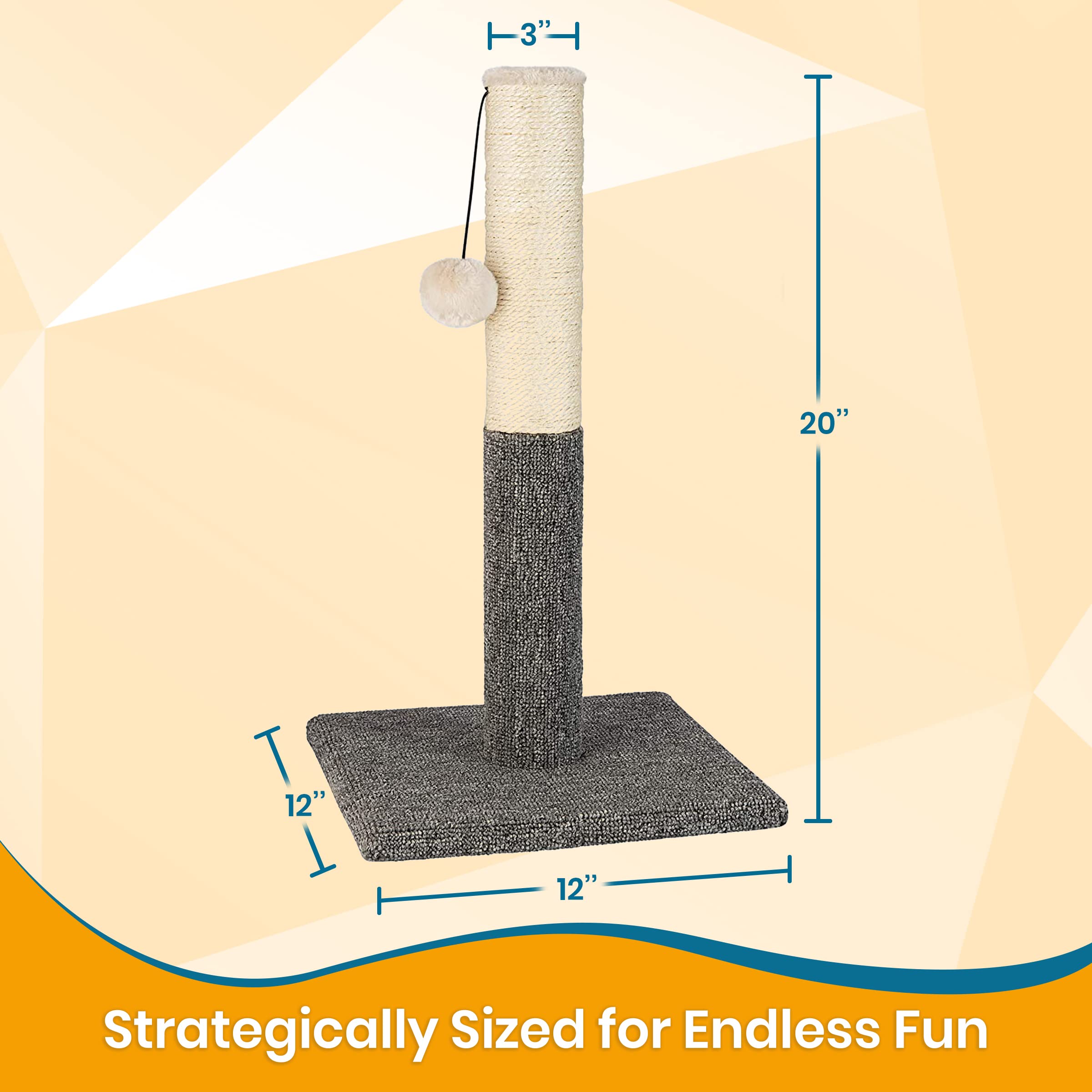 Foto 3 pulgar | Rascador De Cuerda De Sisal Pawbee Para Rascar Gatos, 50 Cm De Alto - Venta Internacional.