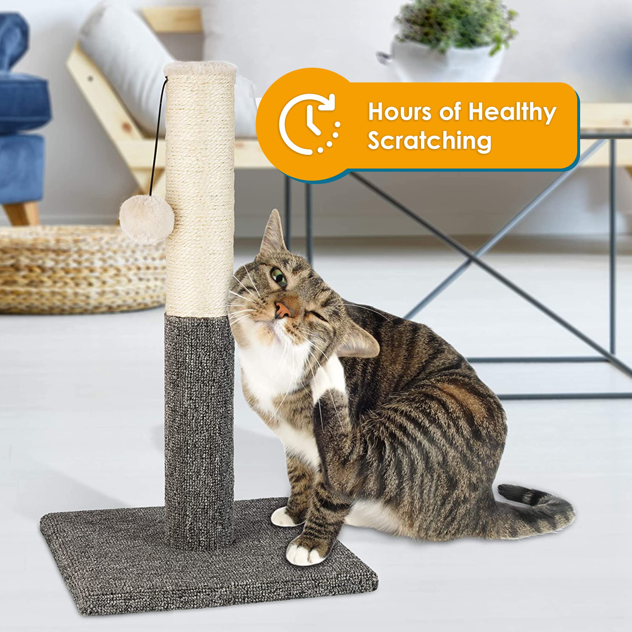Foto 7 pulgar | Rascador De Cuerda De Sisal Pawbee Para Rascar Gatos, 50 Cm De Alto - Venta Internacional.
