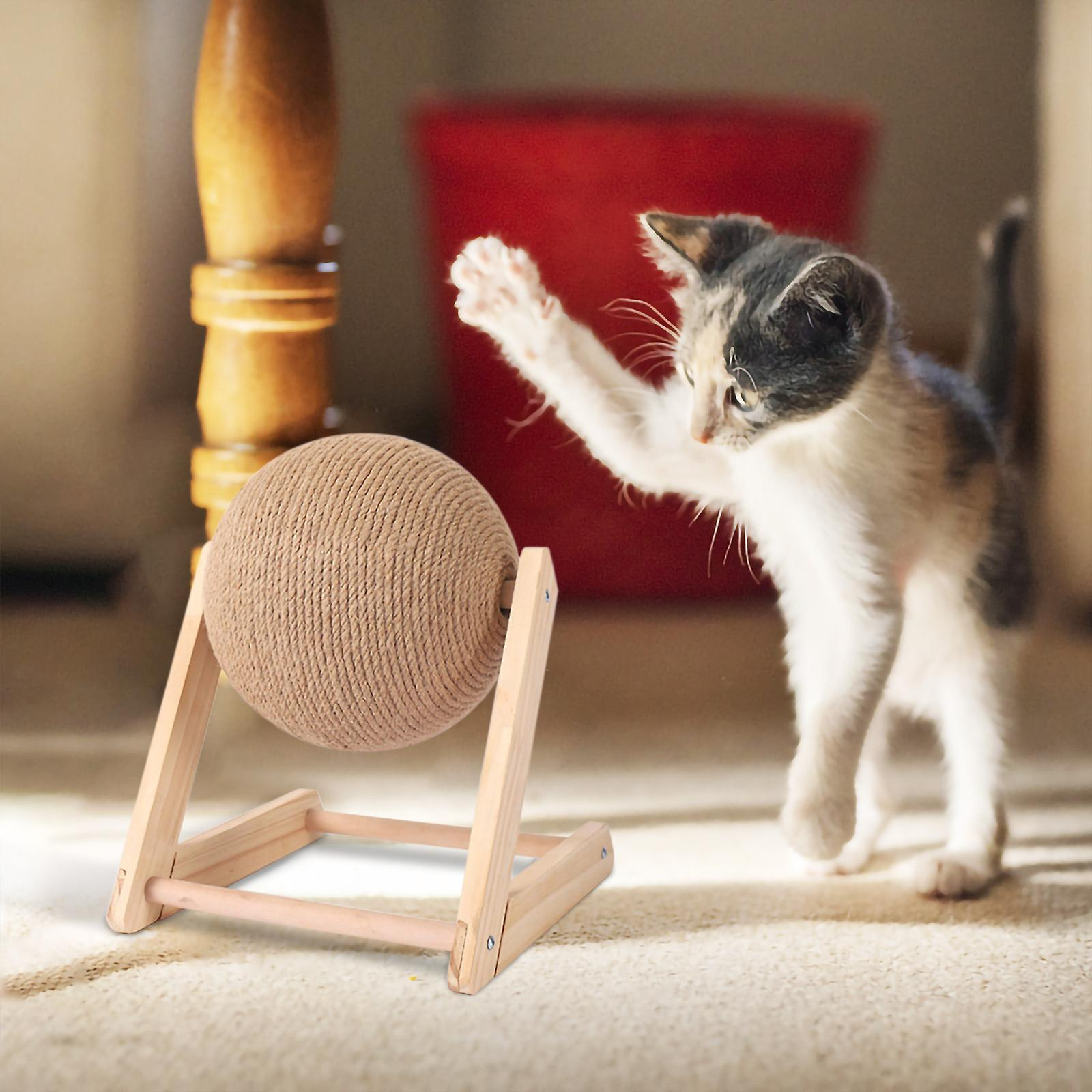 Foto 2 | Tabla De Rascar Para Gatos, De Madera, Con Cuerda De Sisal, Para La Salud De Los Gatos - Venta Internacional.