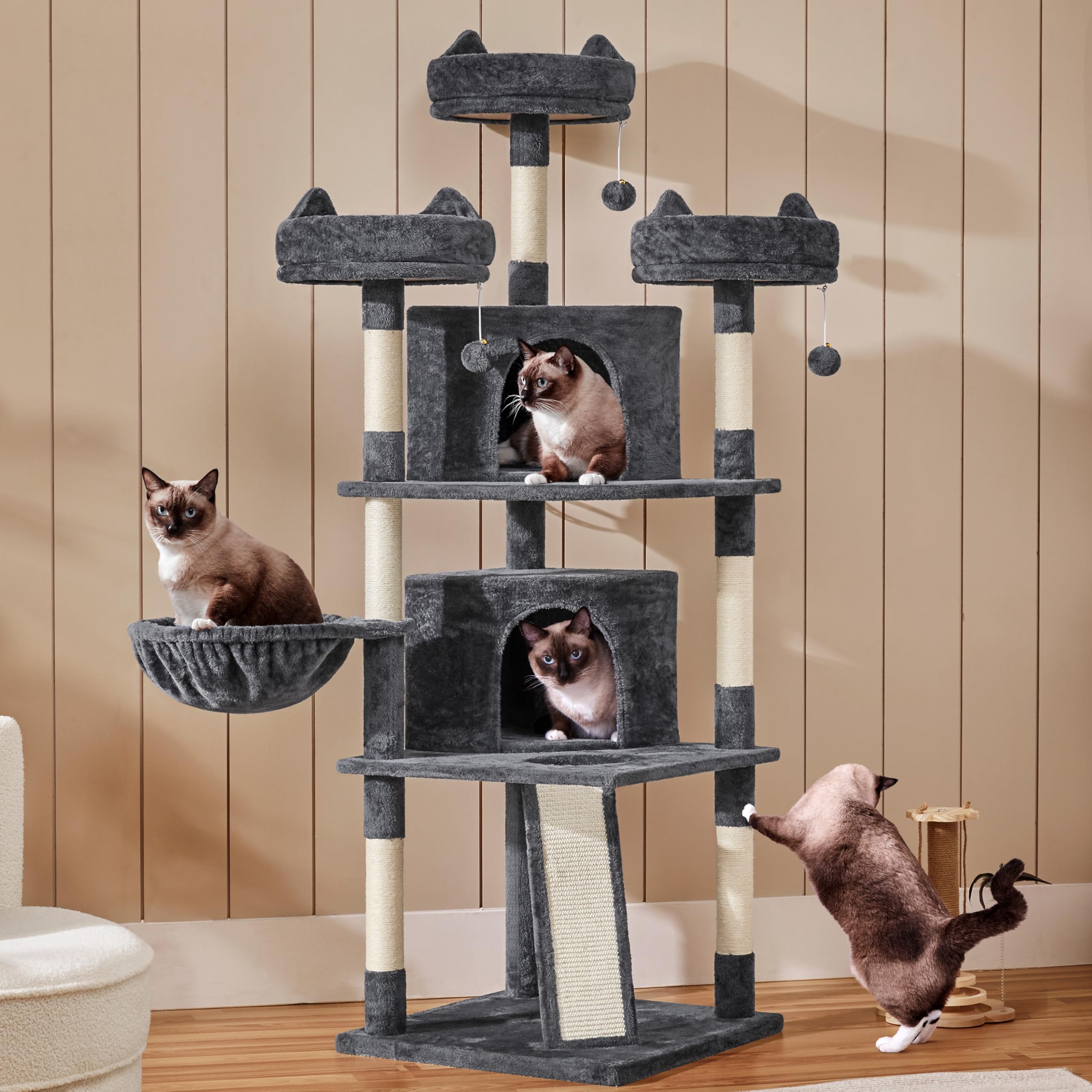 Foto 3 pulgar | Cat Condo Yaheetech, De Varios Niveles, Grande, Con Tabla De Rascar - Venta Internacional.