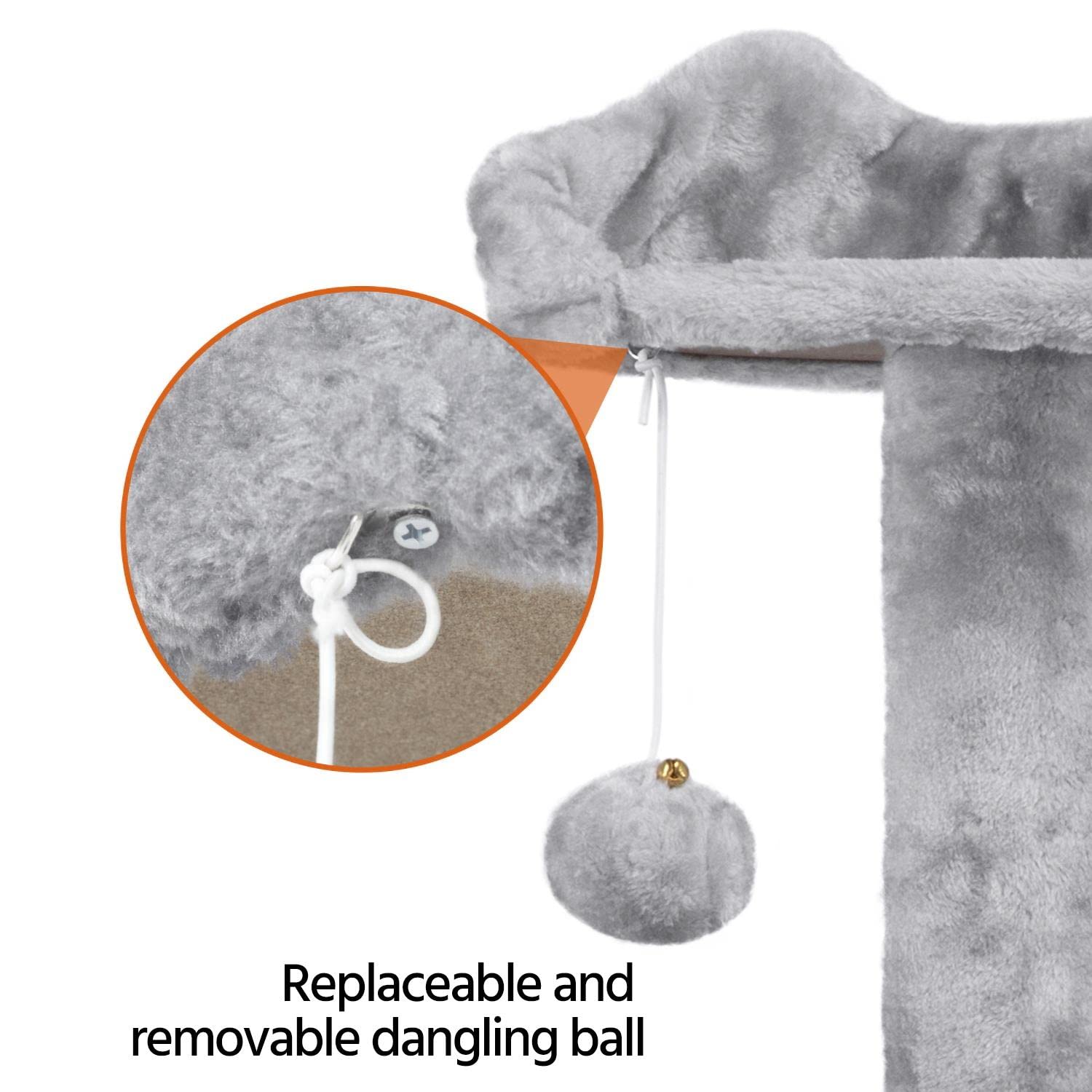 Foto 8 pulgar | Árbol Para Gatos Yaheetech De 137 Cm Con Rascadores Y Condominios - Venta Internacional.
