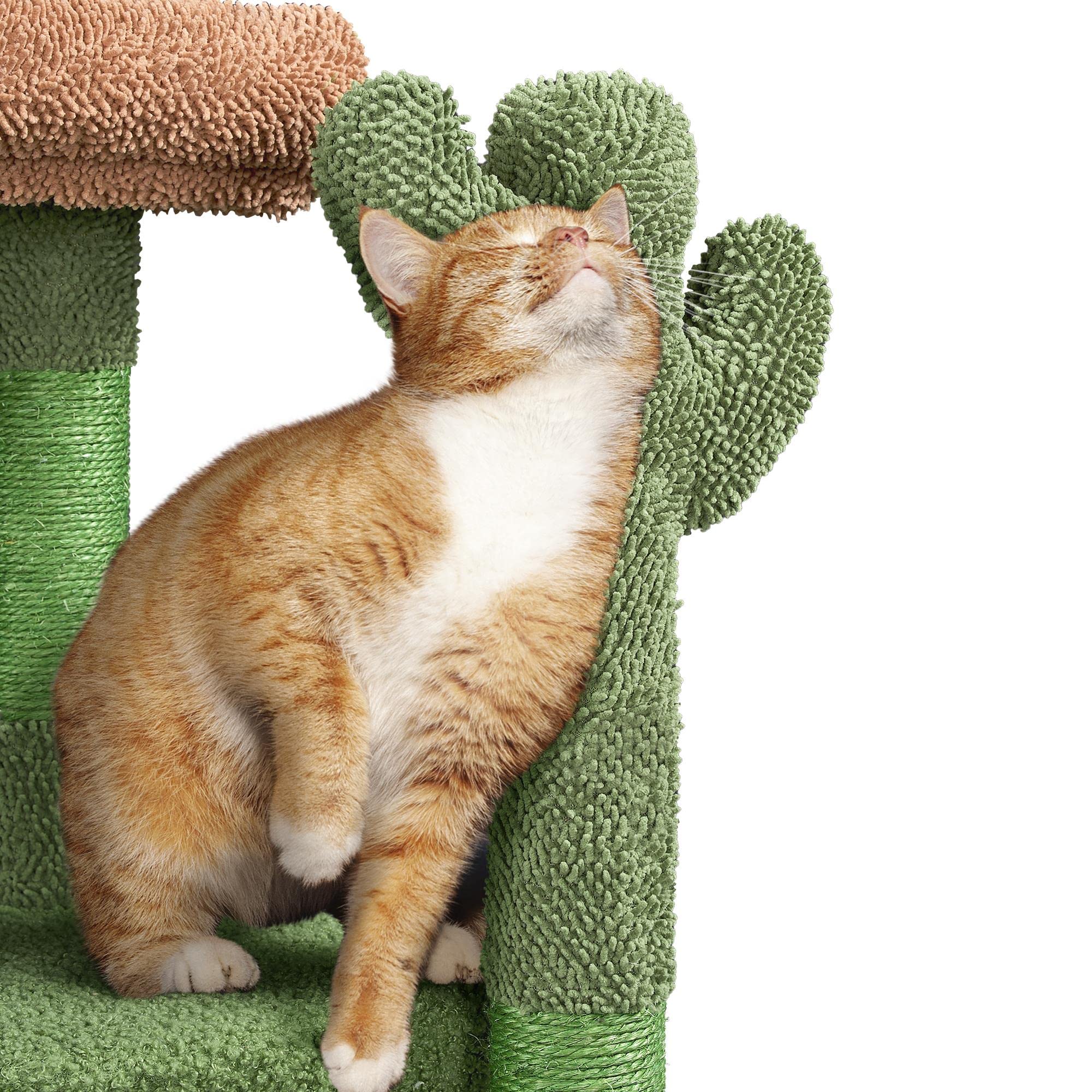 Foto 4 pulgar | Cat Tree Yaheetech Cactus 107 Cm Con Rascador Y Cesta - Venta Internacional.