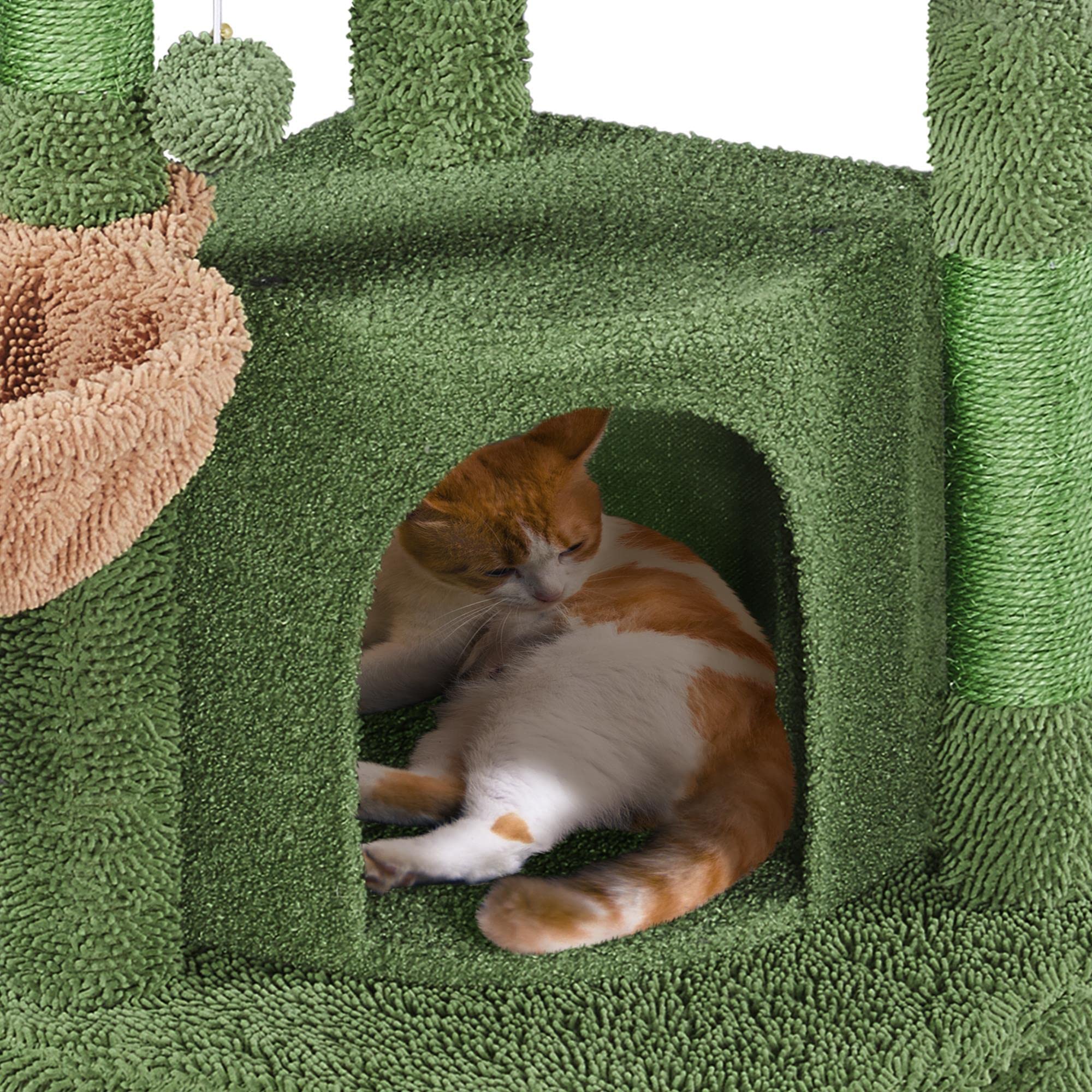 Foto 5 pulgar | Cat Tree Yaheetech Cactus 107 Cm Con Rascador Y Cesta - Venta Internacional.