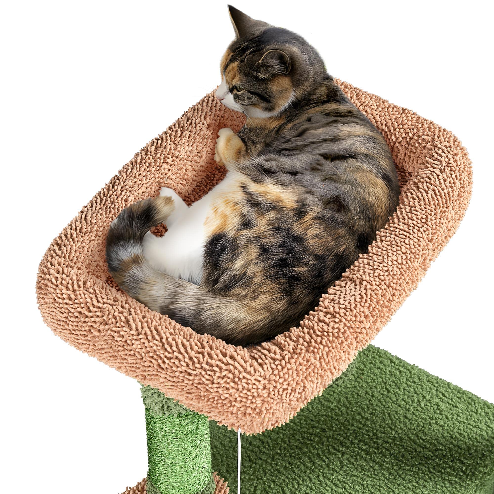 Foto 7 pulgar | Cat Tree Yaheetech Cactus 107 Cm Con Rascador Y Cesta - Venta Internacional.