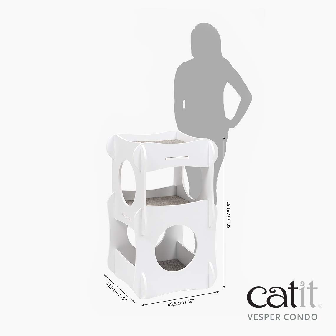 Foto 6 pulgar | Torre De Condominios Cat Tree Catit Vesper 52113, Color Blanco - Venta Internacional.