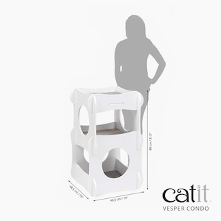 Foto 5 | Torre De Condominios Cat Tree Catit Vesper 52113, Color Blanco - Venta Internacional.