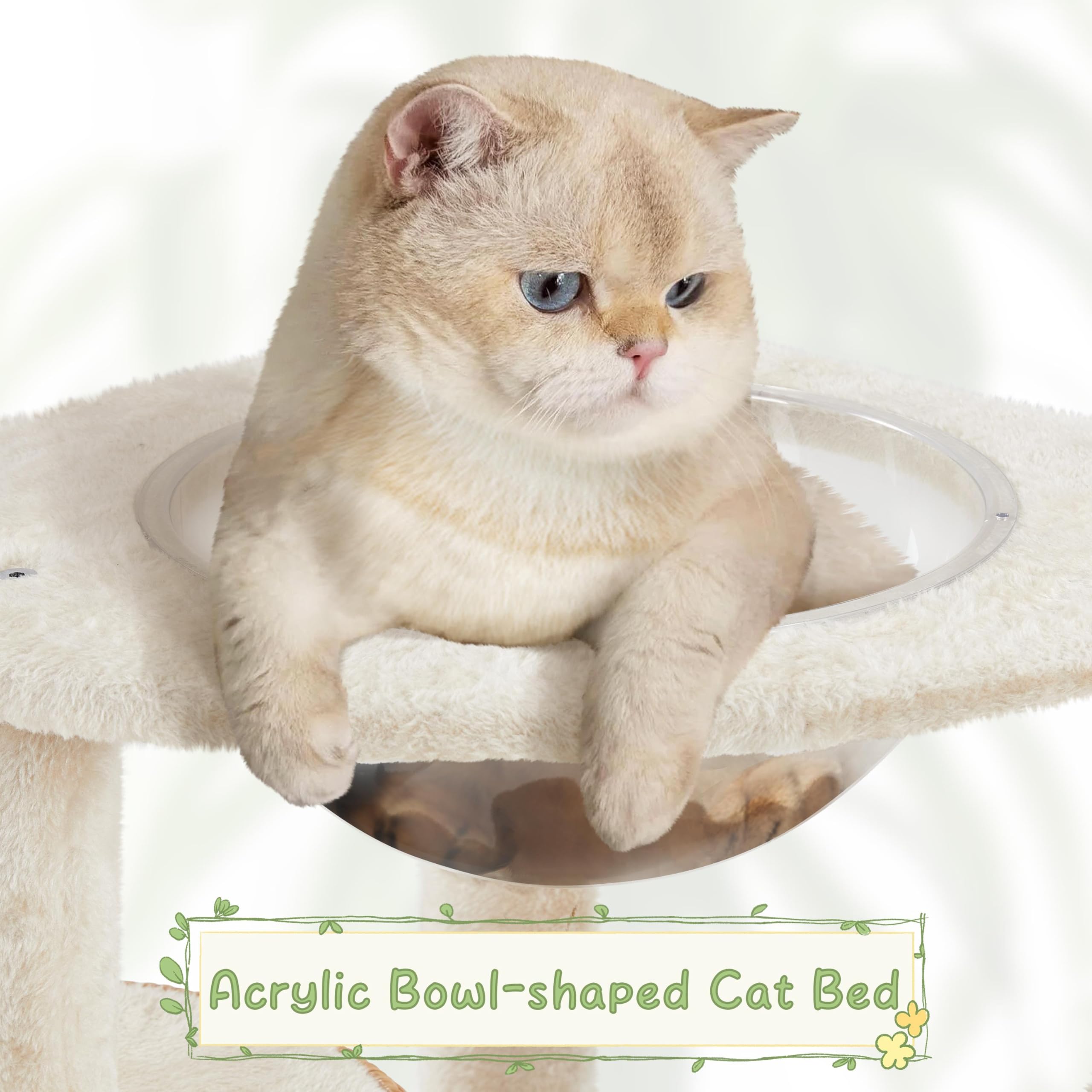 Foto 6 | Torre De Ratán Cat Tree Yaheetech De 137 Cm Con Rascador Para Condominios - Venta Internacional.