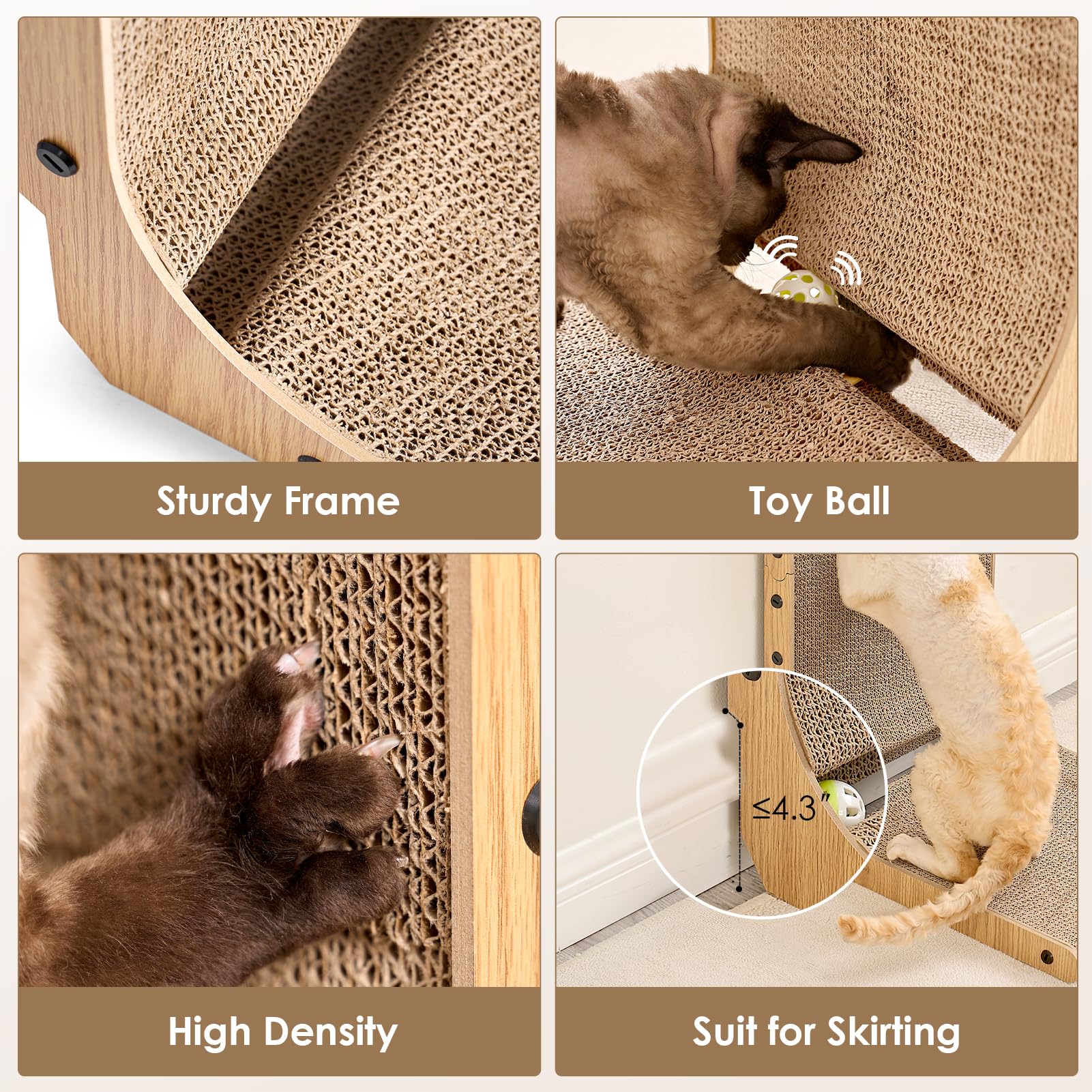 Foto 6 pulgar | Cat Scratcher Eheyciga De Cartón En Forma De L Para Gatos De Interior - Venta Internacional.
