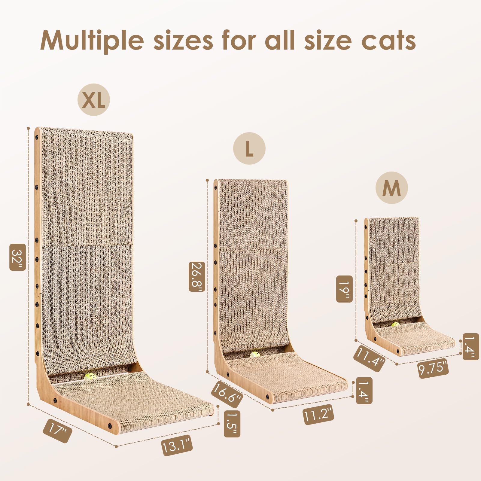 Foto 6 | Cat Scratcher Eheyciga De Cartón En Forma De L Para Gatos De Interior - Venta Internacional.