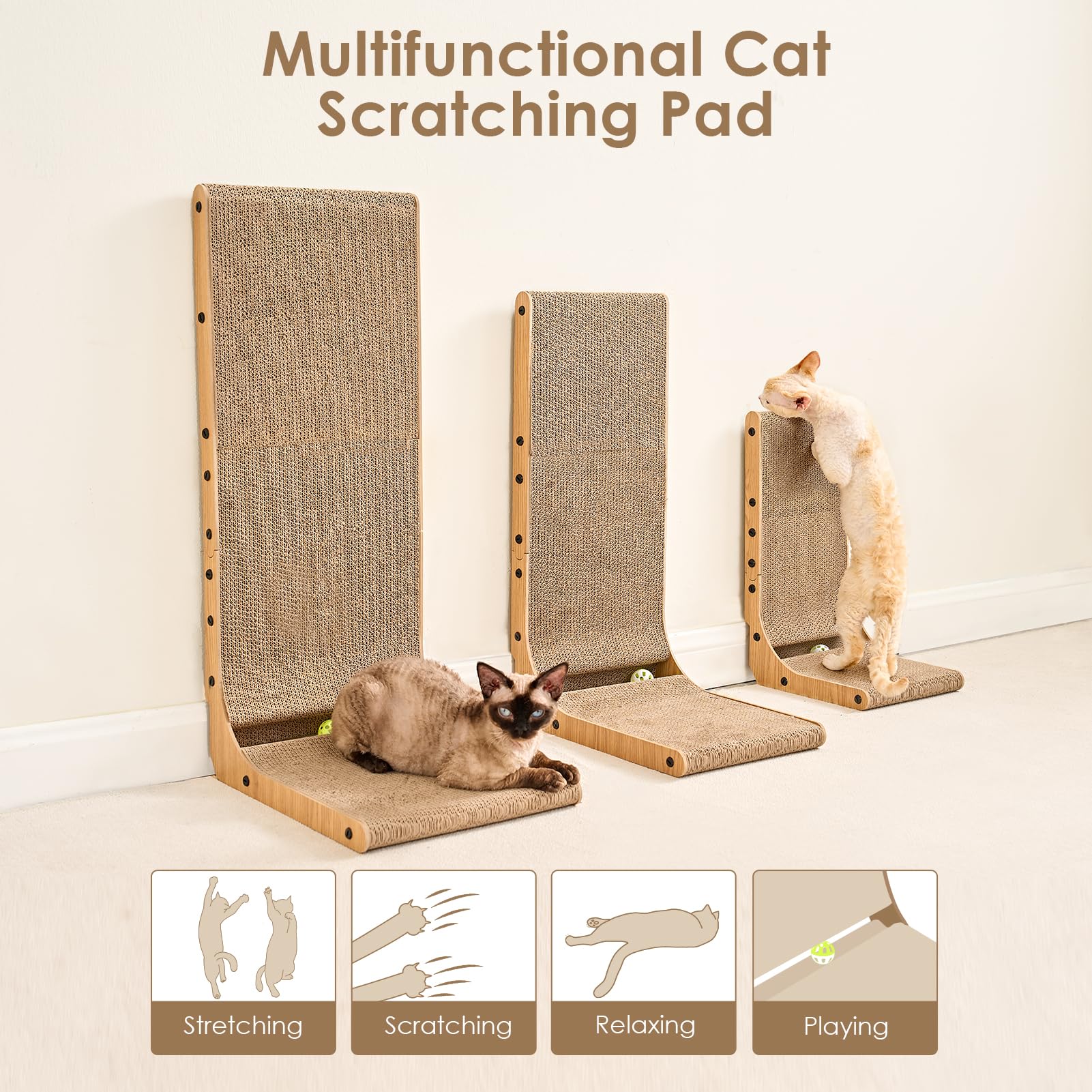 Foto 7 | Cat Scratcher Eheyciga De Cartón En Forma De L Para Gatos De Interior - Venta Internacional.