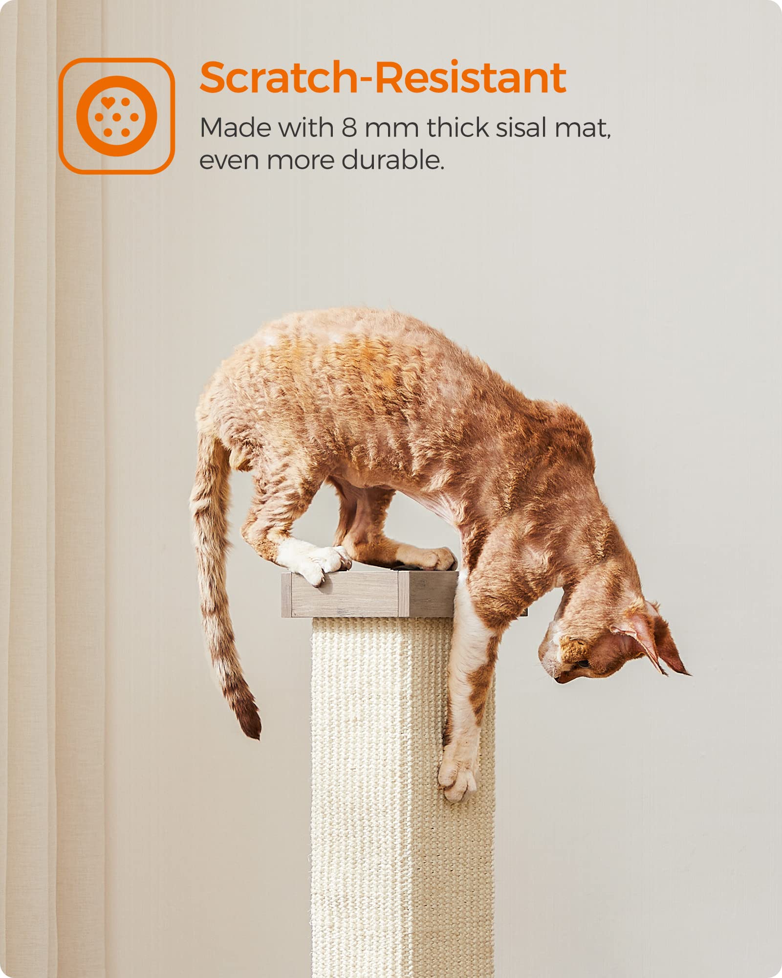 Foto 4 pulgar | Rascador Para Gatos Feandrea Para Uso Interior, 73 Cm De Altura - Venta Internacional.