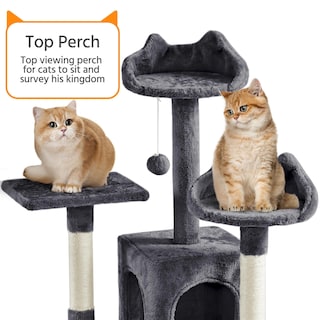 Foto 4 | Árbol Para Gatos Yaheetech Xl, 182 Cm, Varios Niveles, Con 2 Cuevas Y 3 Perchas - Venta Internacional.