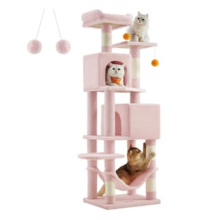 Foto 1 | Árbol Para Gatos Feandrea, 155 Cm De Alto, Con 5 Rascadores, Color Rosa