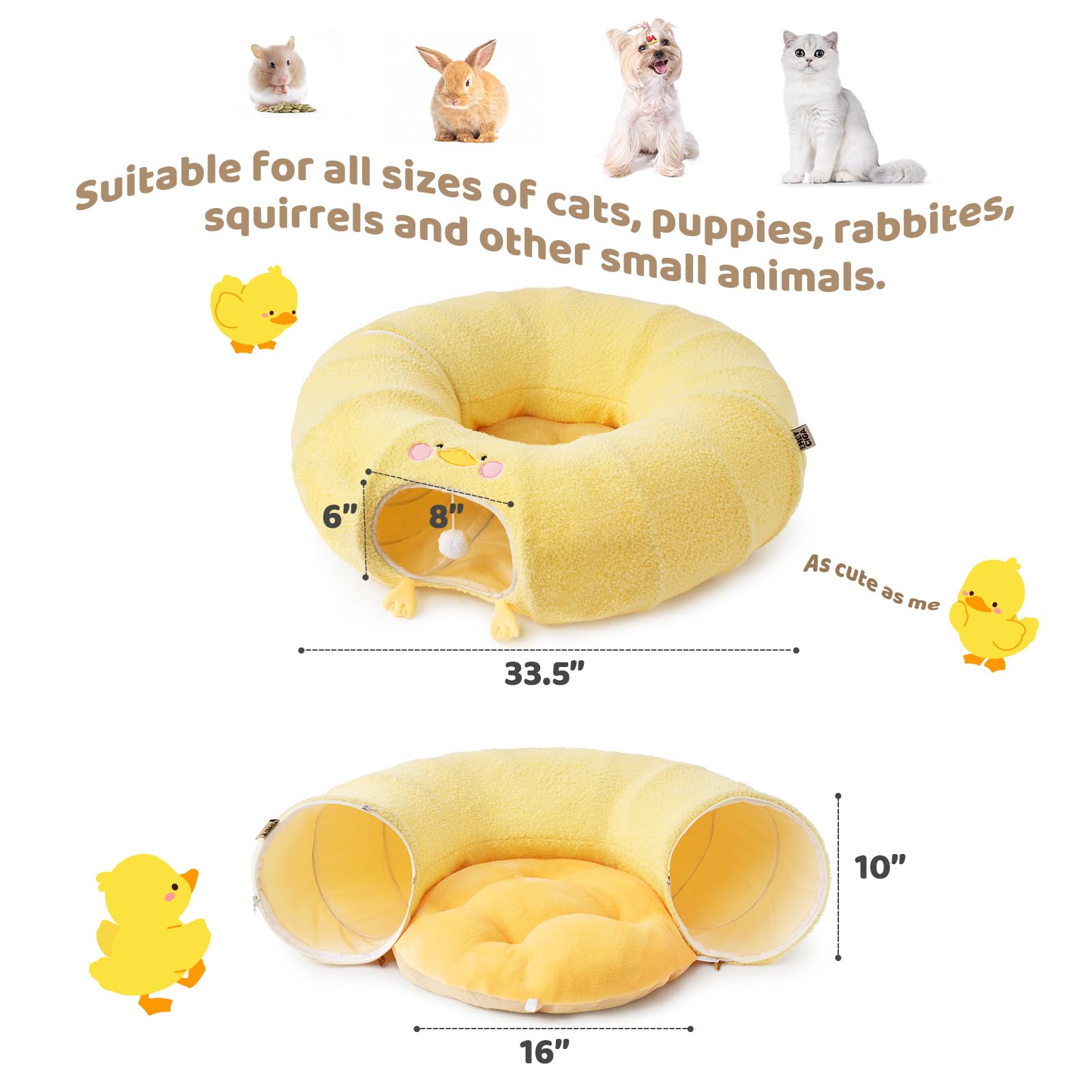 Foto 4 pulgar | Cama Cat Tunnel Eheyciga Para Gatos De Interior Con Cojín Lavable - Venta Internacional.