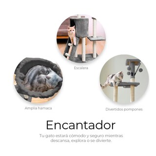 Foto 3 | Torre Rascador Para Gatos Belug, Gris