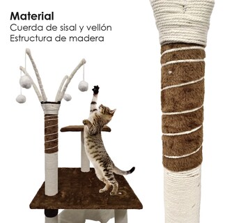 Foto 3 | Rascador Para Gato Belug Torre 1pz Beige Cafe