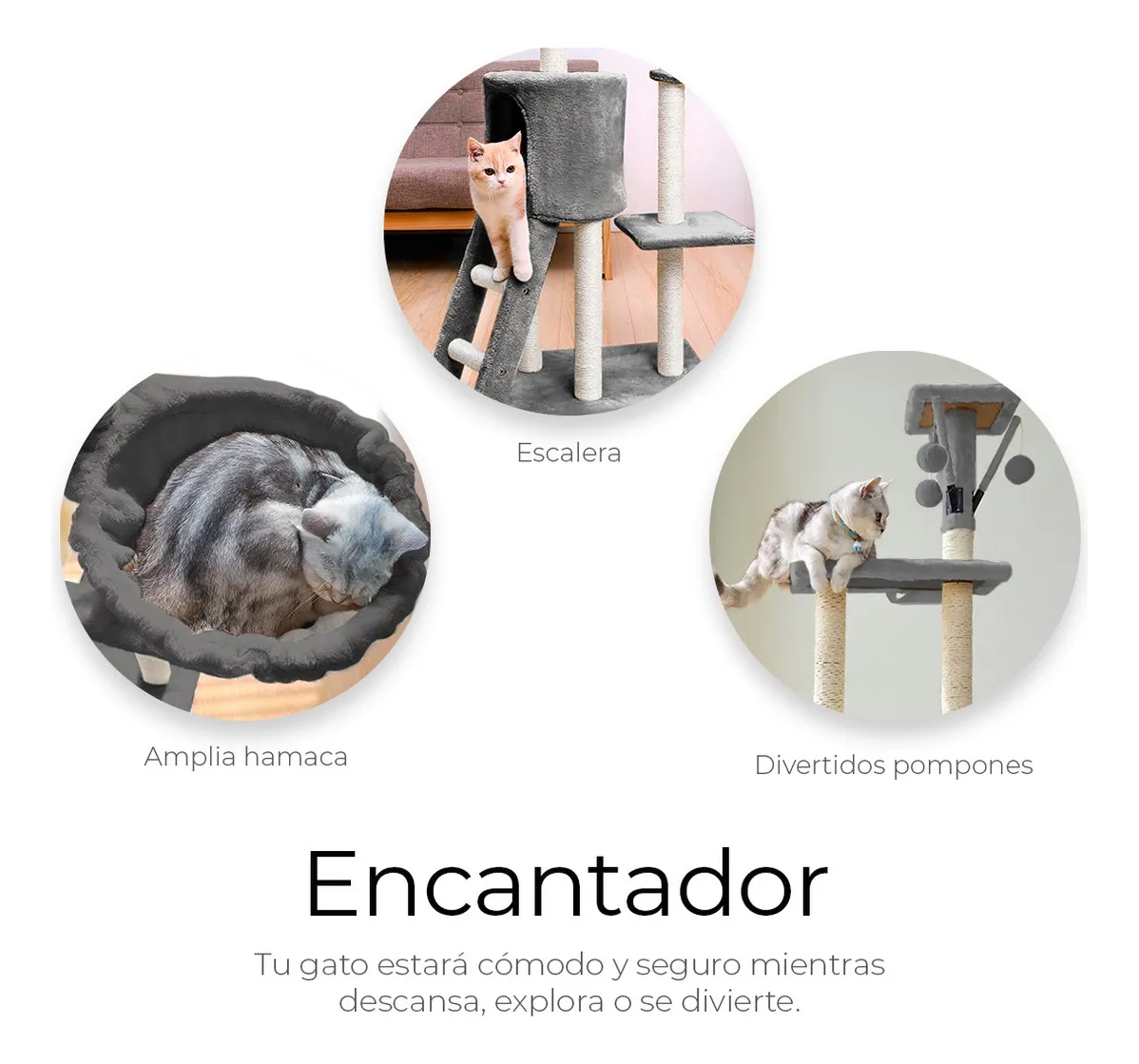 Foto 2 | Torre Rascador Belug   Para Gatos Gris