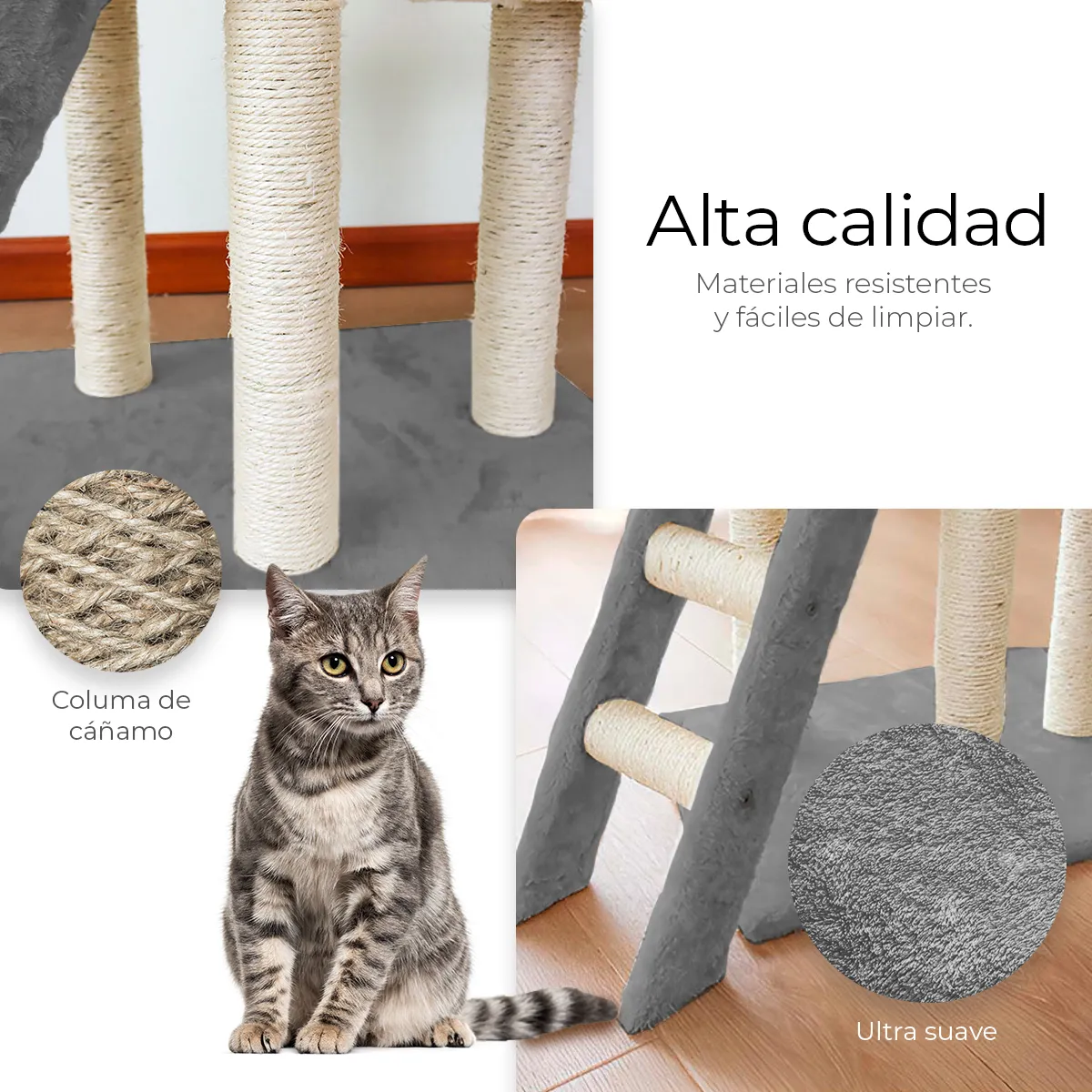 Foto 4 | Torre Rascador Belug   Para Gatos Gris