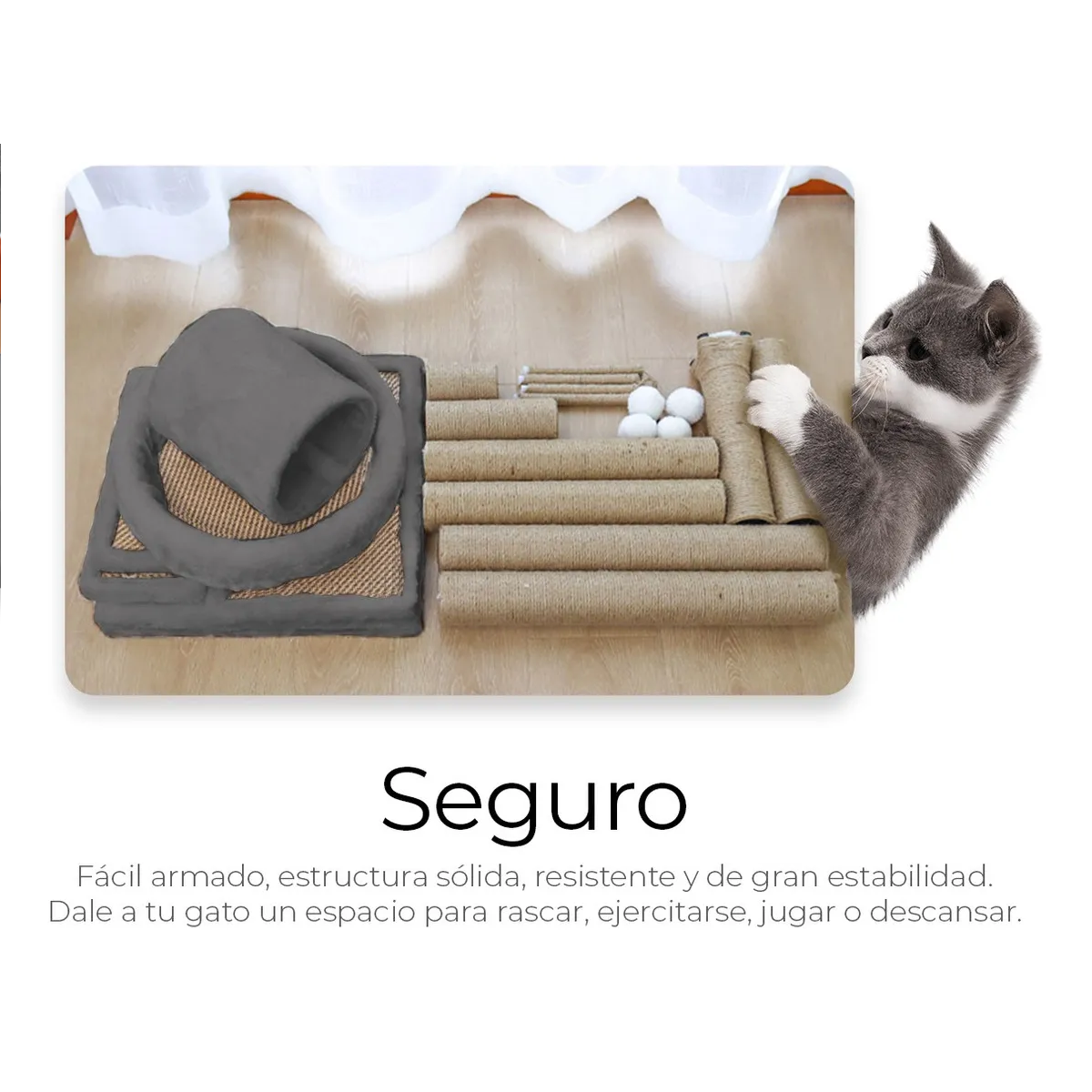 Foto 5 | Torre Rascador Belug   Para Gatos Gris