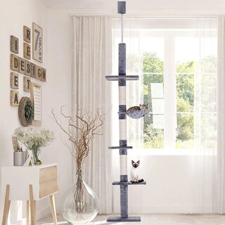 Foto 4 | Árbol Vertical Para Gatos Con Altura Ajustable Eo Safe Imports Esi-20219 Gris