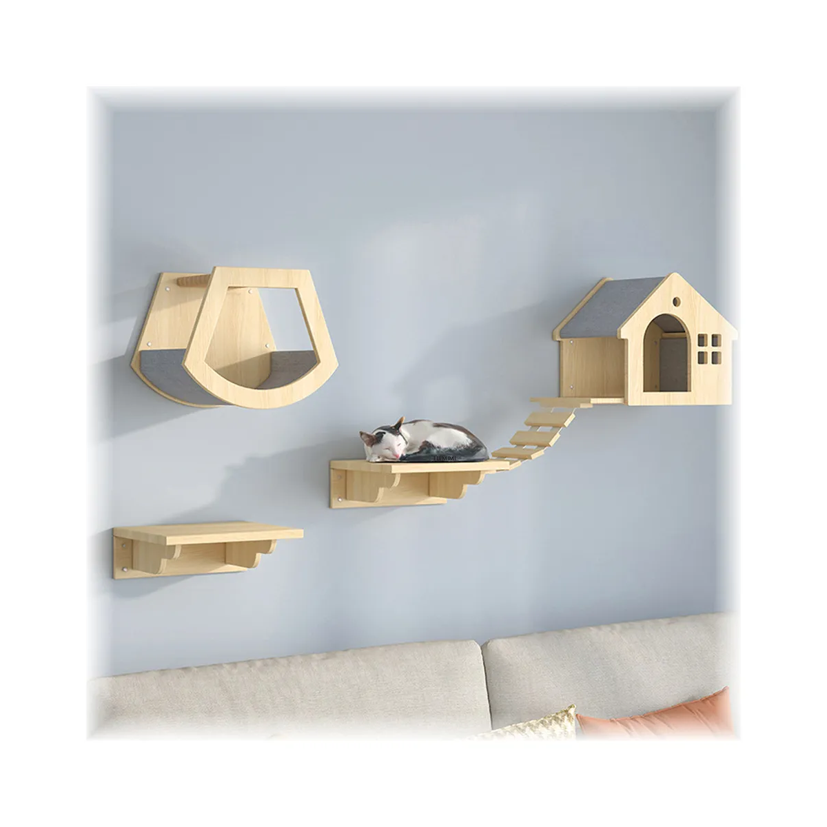 Foto 3 pulgar | Muebles De Pared Con Casas Y Escaleras Eo Safe Imports Esi-20221 Beige