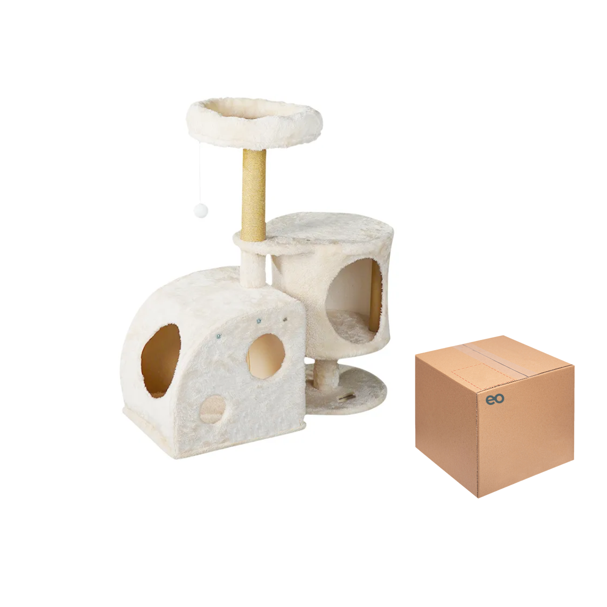 Foto 1 | Torre Árbol Rascador Para Gato Con Casa Eo Safe Imports Esi-20220 Beige