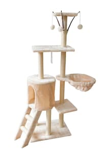 Foto 1 | Xtellar Juego Árbol Para Gatos Con Cesta Torre Rascador De 140 Cm Color Beige